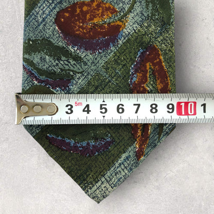 [5230] Beautiful item! Renoma necktie, botanical pattern, green 