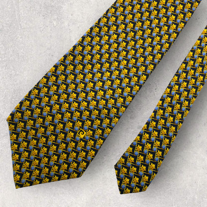 [5512] Good quality! Pierre Cardin tie, navy 