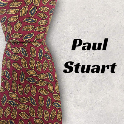 [4472] Beautiful item! Paul Stuart necktie in red 
