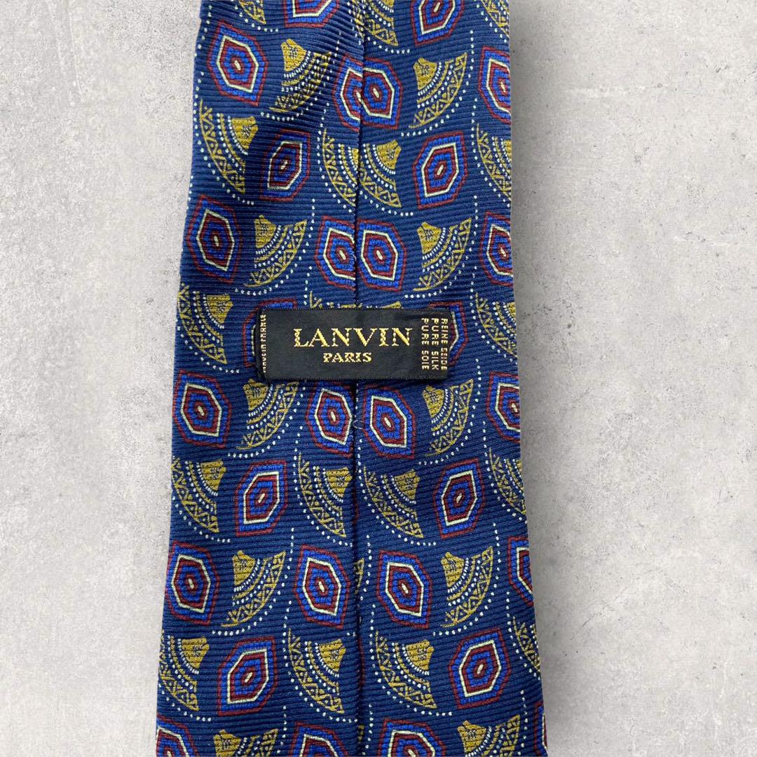 [4340] Beautiful item! LANVIN necktie, blue 