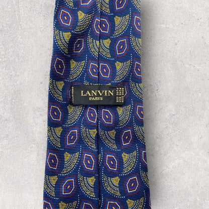 [4340] Beautiful item! LANVIN necktie, blue 