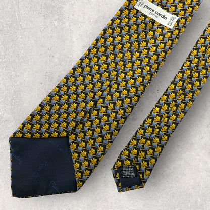 [5512] Good quality! Pierre Cardin tie, navy 