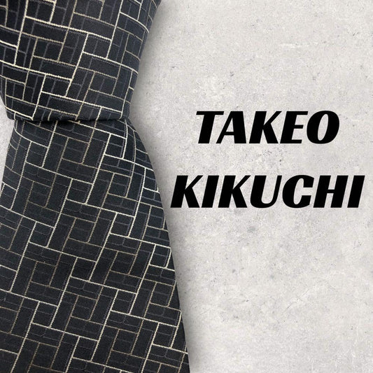 [4412] Good quality! TAKEO KIKUCHI necktie, black 