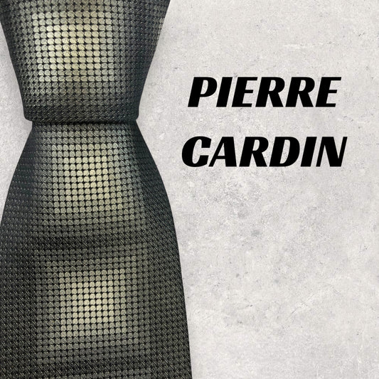 [5471] Beautiful item! PIERRE CARDIN necktie, khaki grey 
