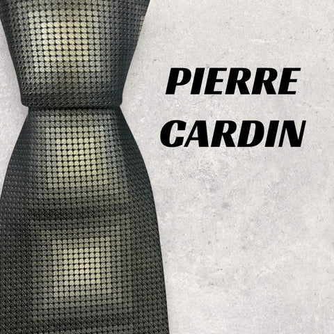 【5471】美品！PIERRE CARDIN　ネクタイ　カーキグレー系