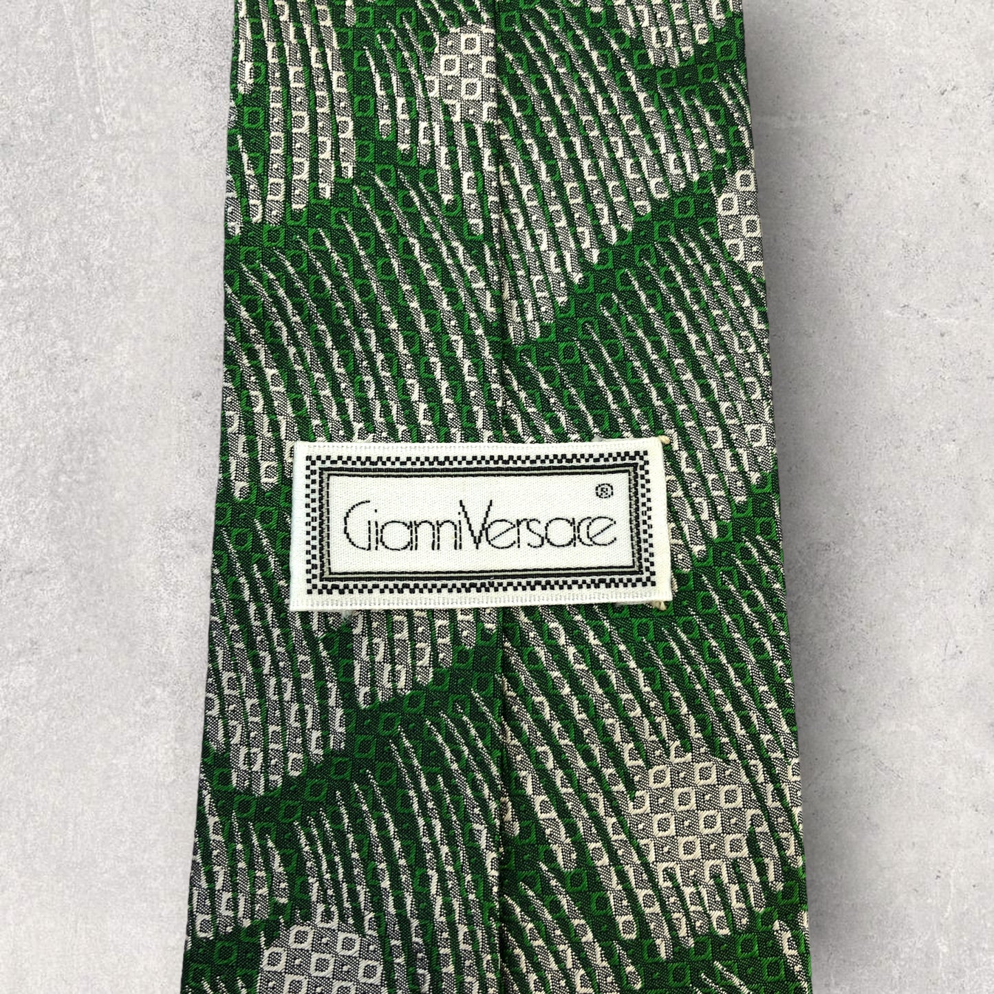 [5315] Good quality! Gianni Versace necktie in green 