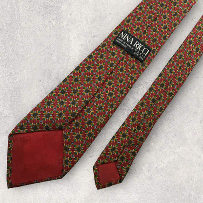 [4469] Good quality! Nina Ricci necktie in red 
