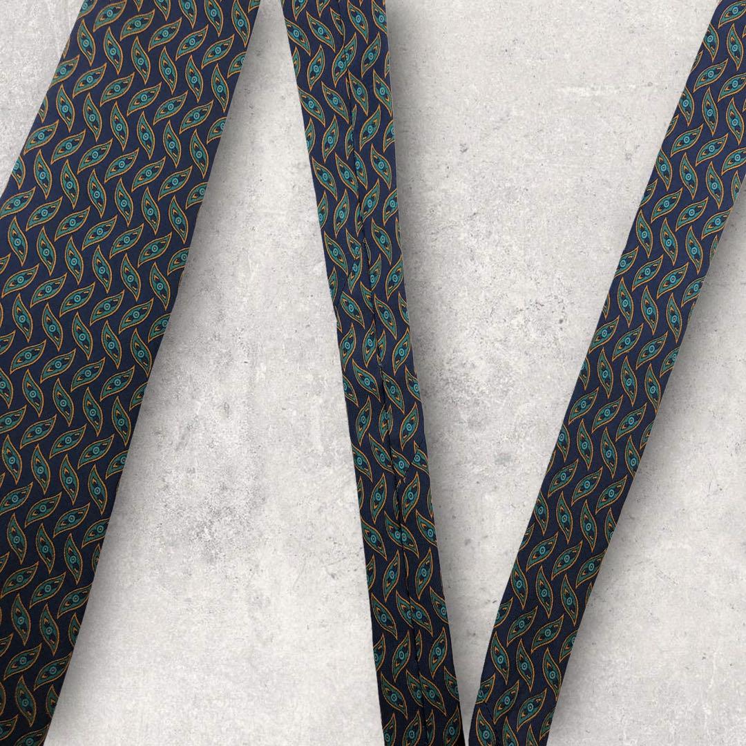 [4538] Beautiful item! Dunhill tie, navy 