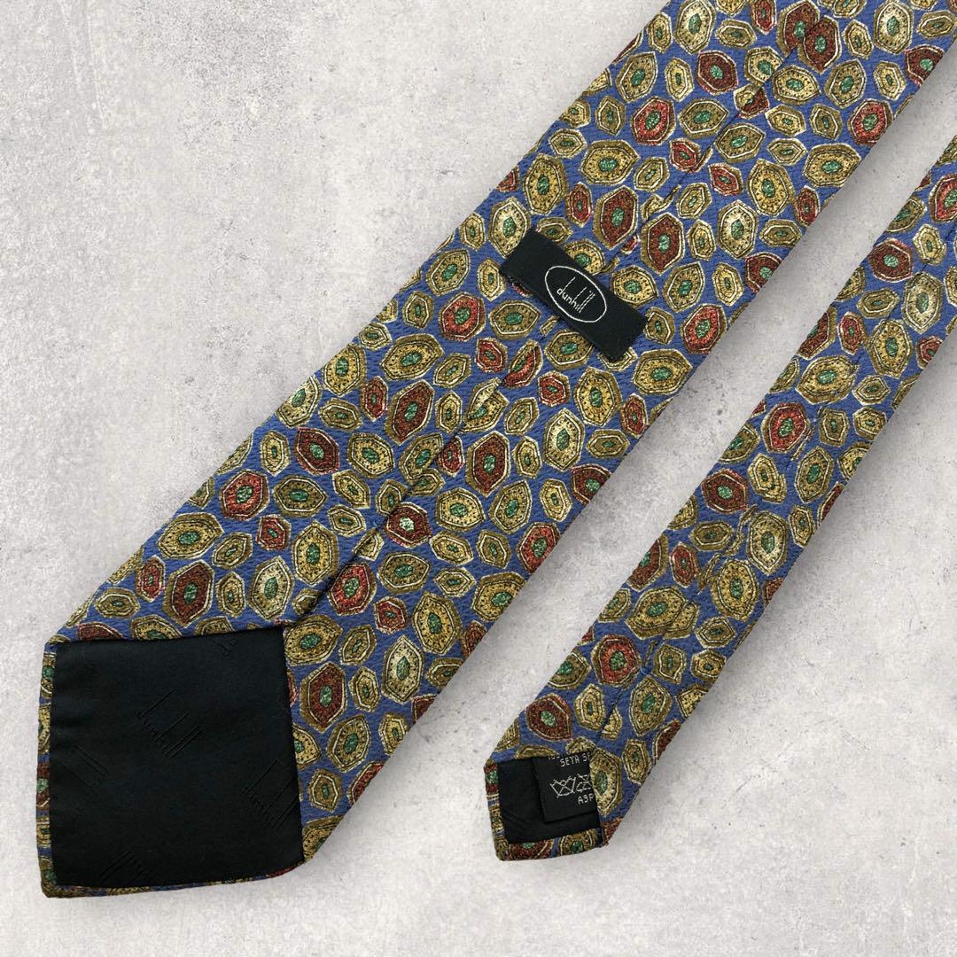 [4511] Beautiful item! Dunhill tie, blue 