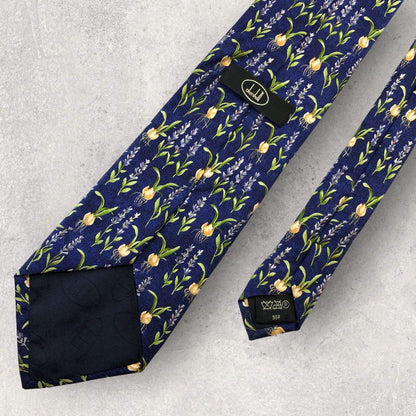 [4950] Beautiful item! Dunhill tie, blue, bulb pattern 