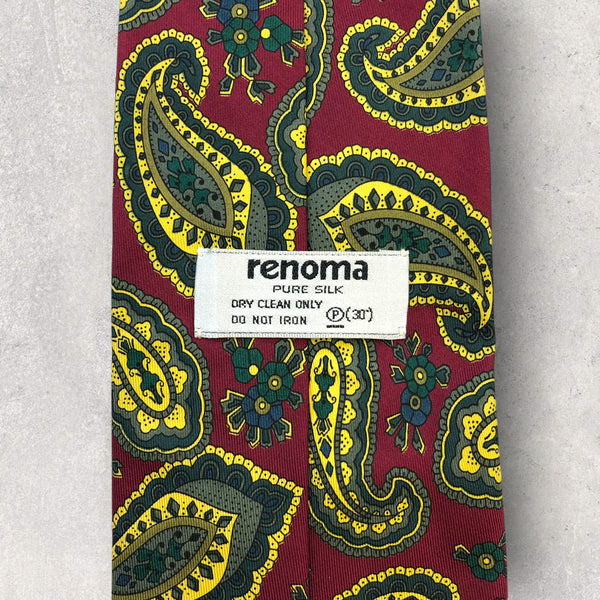 【5300】美品ー良品！renoma　レノマ　ネクタイ　レッド系