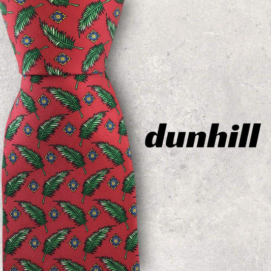 [4671] Beautiful item! Dunhill necktie in red 