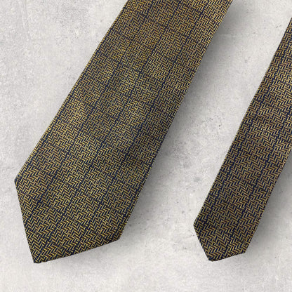 [5288] Good quality! Paul Stuart tie, gold color 