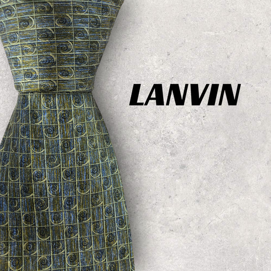[5467] Beautiful item! LANVIN necktie, green 