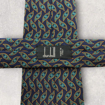 [4538] Beautiful item! Dunhill tie, navy 