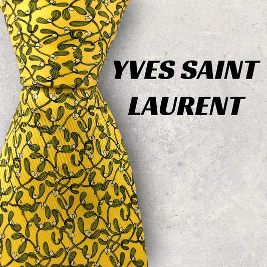 [5507] Good quality! Yves Saint Laurent tie, yellow 