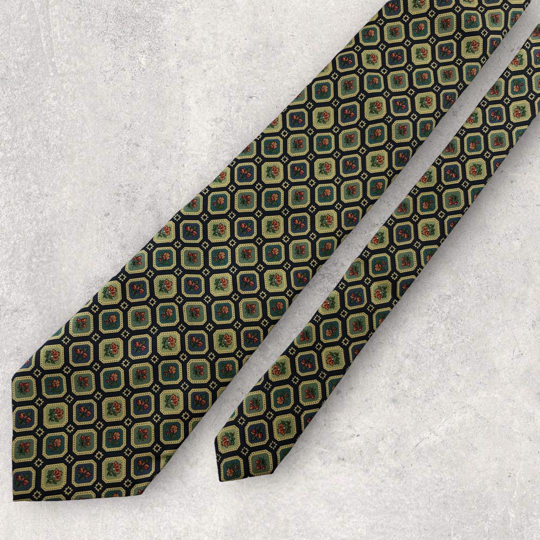 [4618] Beautiful item! DURBAN tie with floral pattern 