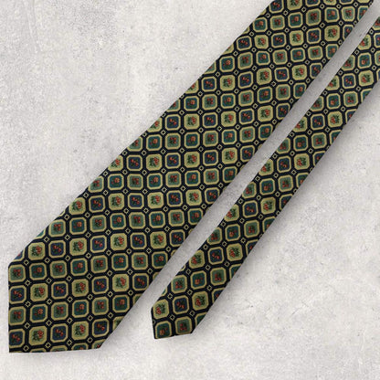 [4618] Beautiful item! DURBAN tie with floral pattern 