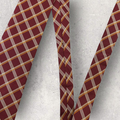 [4990] Beautiful item! Gotairiku necktie, red, check pattern 