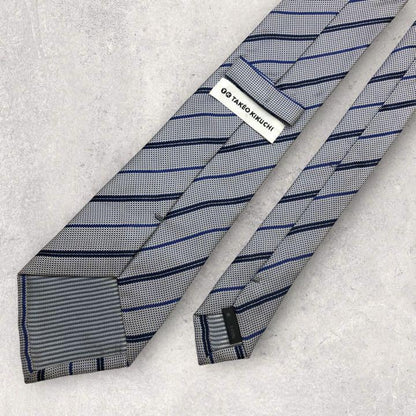 [4179] Beautiful product! Takeokikuchi Necktie Blue Stripe