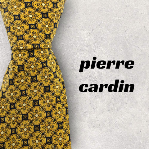 【5320】美品！pierre cardin　ネクタイ　イエロー系