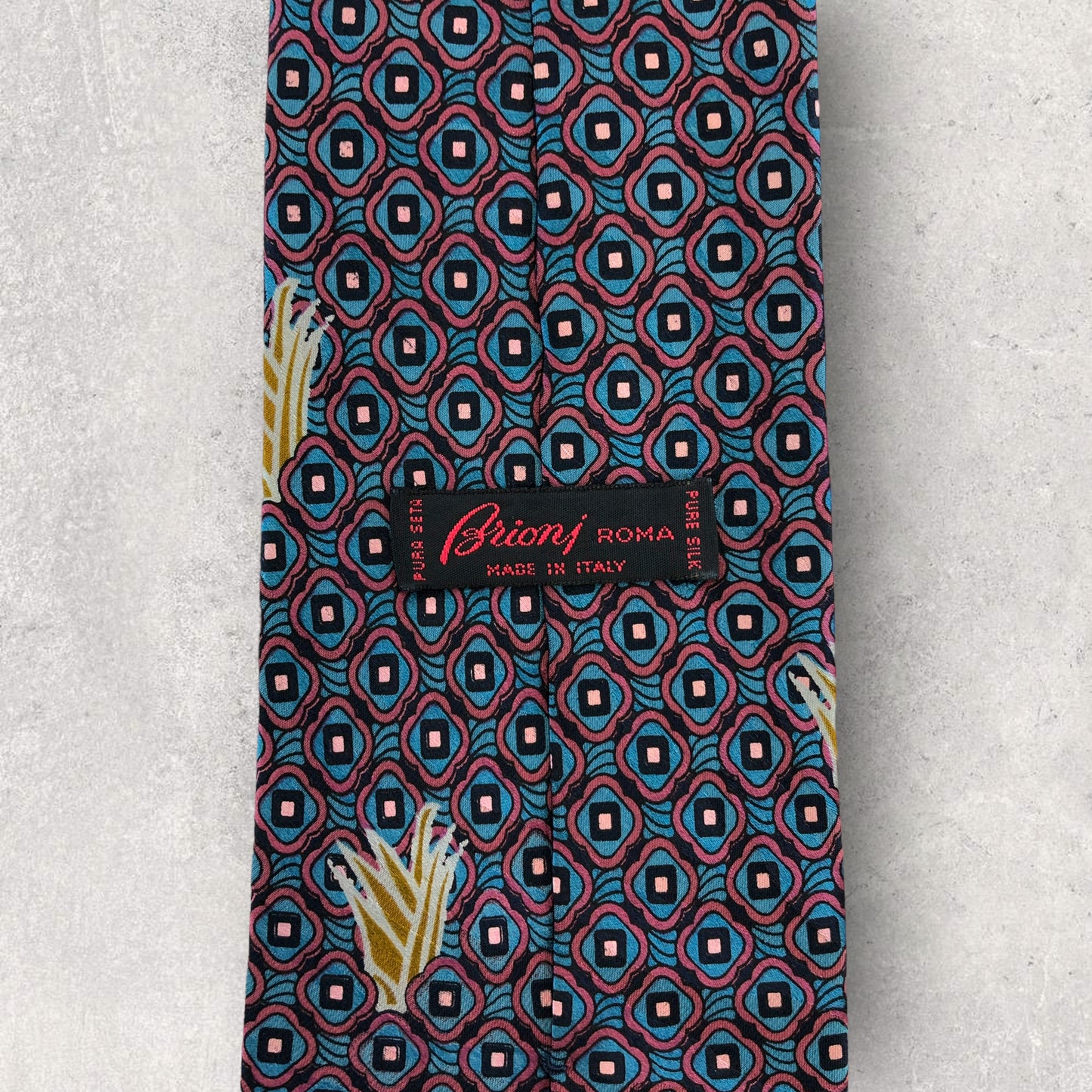 [5231] Good quality! Brioni necktie in purple and light blue 