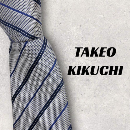 [4179] Beautiful product! Takeokikuchi Necktie Blue Stripe