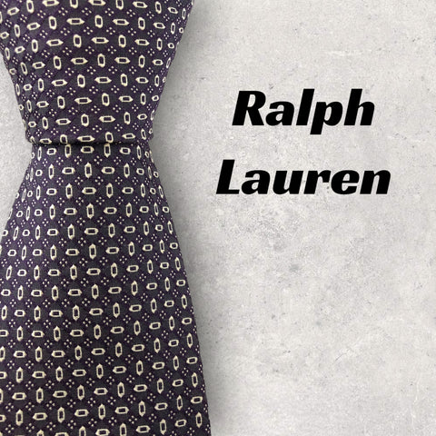 【5561】美品！Ralph Lauren　ネクタイ　パープル系