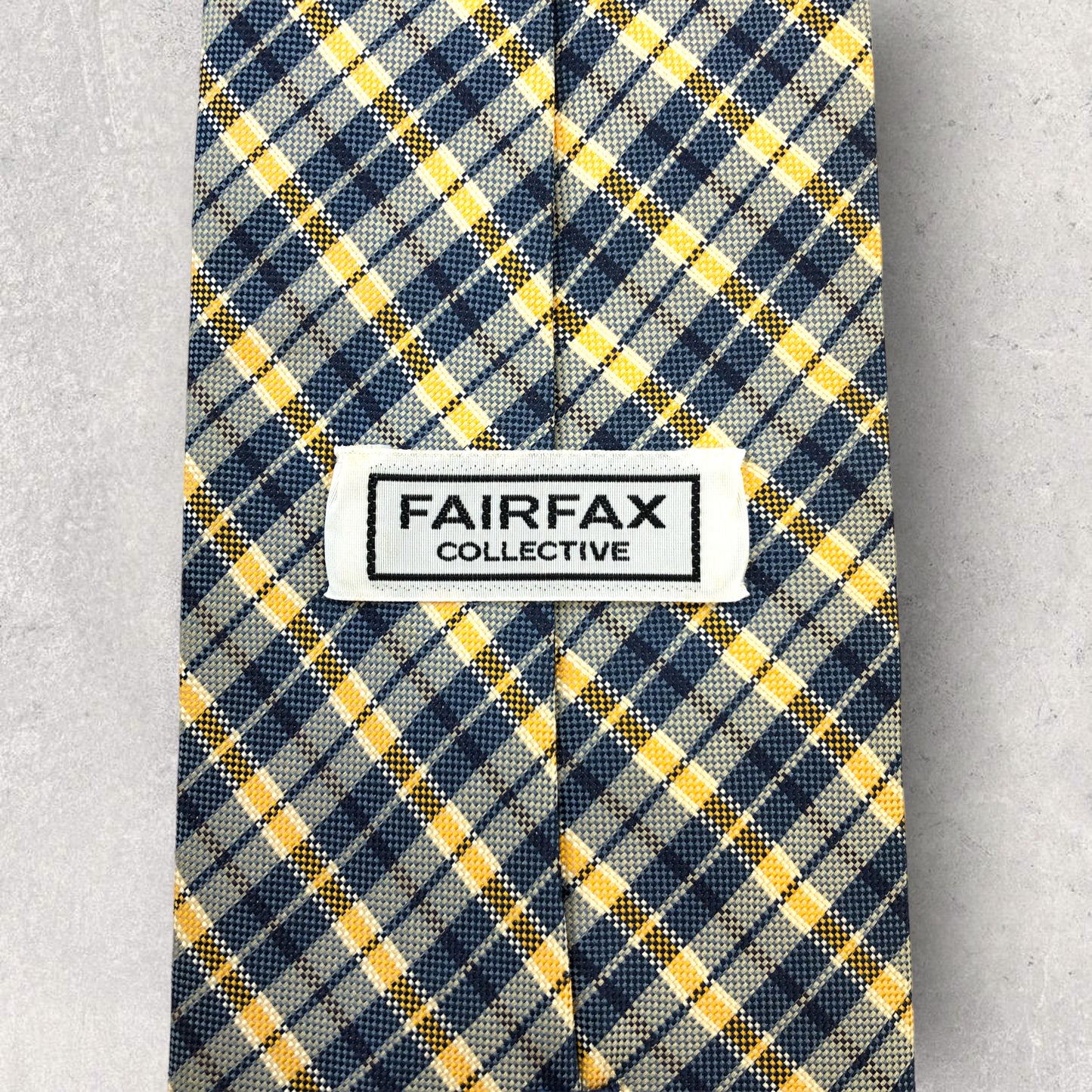 【5111】美品！FAIR FAX　チェック柄　ブルー×イエロー系