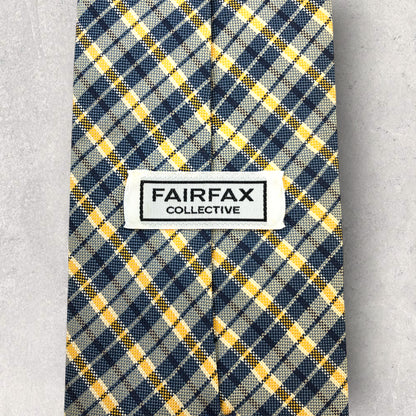 【5111】美品！FAIR FAX　チェック柄　ブルー×イエロー系