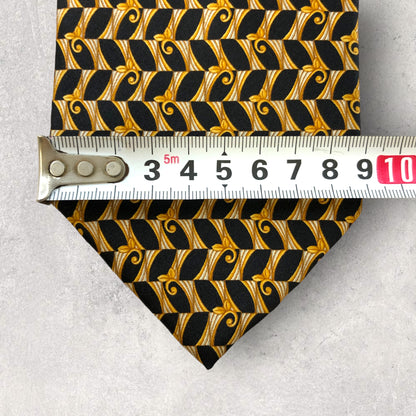 [5456] Beautiful item! LANVIN necktie in black and gold 