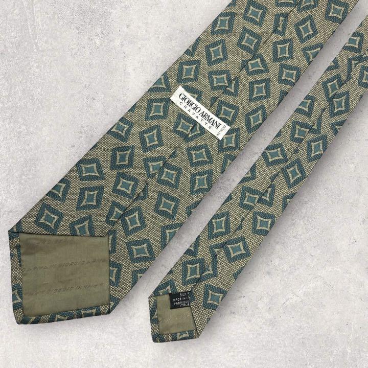 [4217] Good product! GIORGIO ARMANI Necktie Green