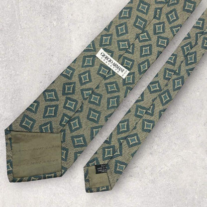 [4217] Good product! GIORGIO ARMANI Necktie Green