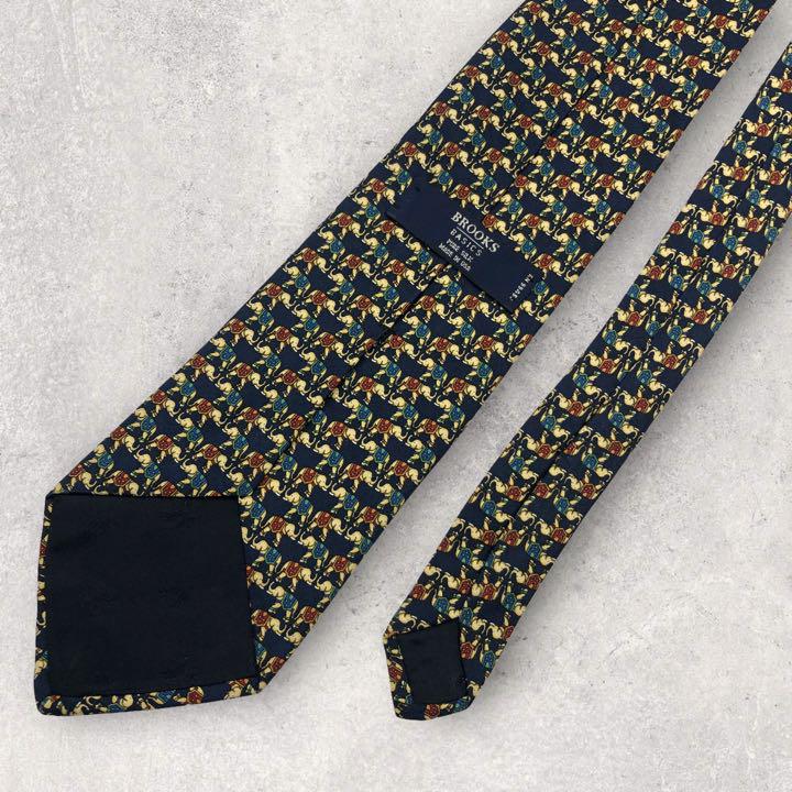 [4263] Good product! Brooks Brothers (basic) Necktie Elephant Pattern