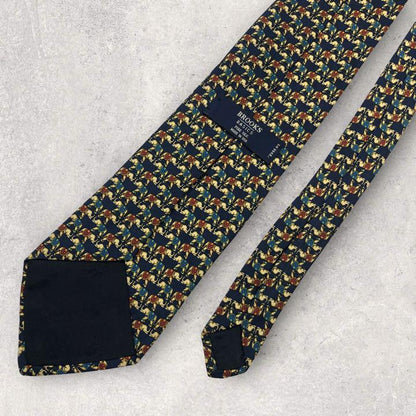 [4263] Good product! Brooks Brothers (basic) Necktie Elephant Pattern