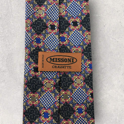[5482] Beautiful item! Missoni tie, blue 