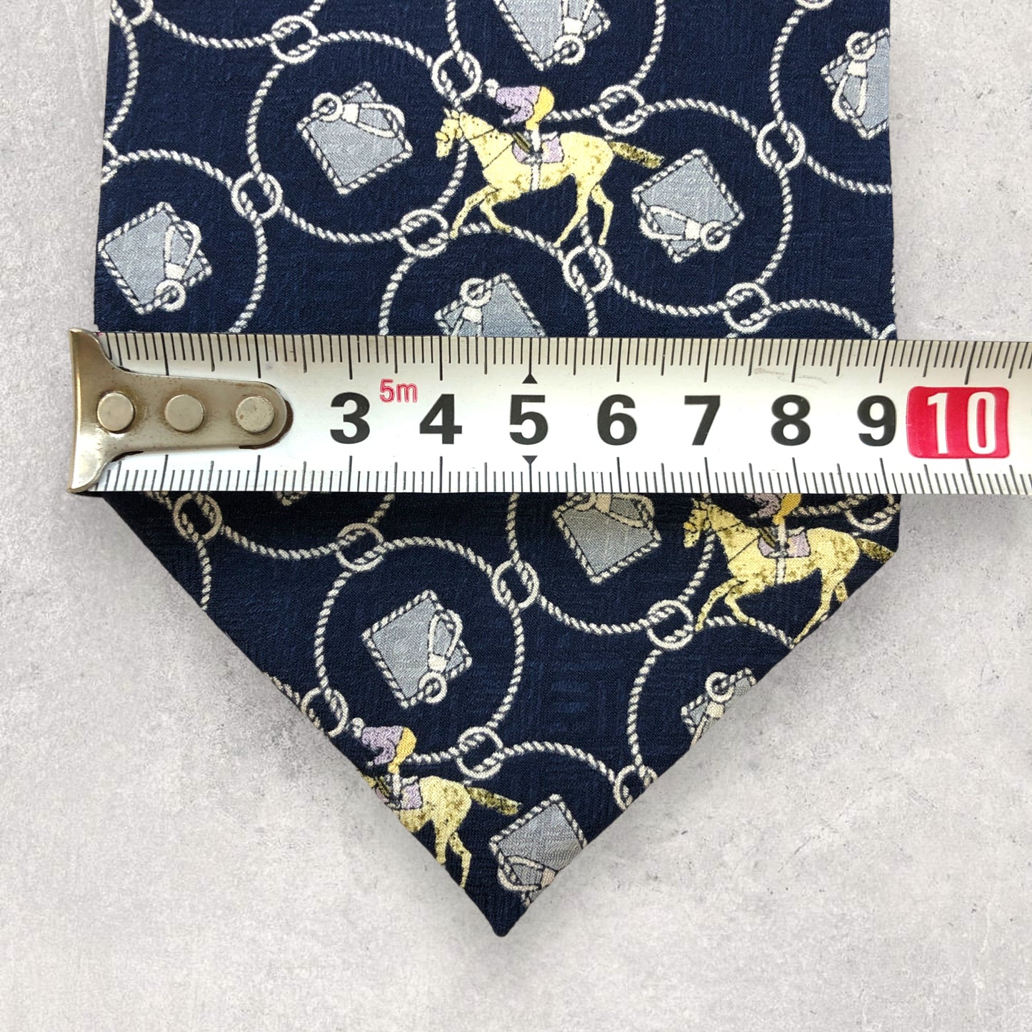 [5473] Beautiful item! Gotairiku tie, blue, horse pattern 