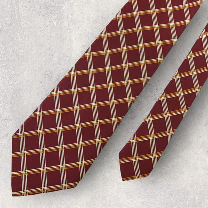 [4990] Beautiful item! Gotairiku necktie, red, check pattern 