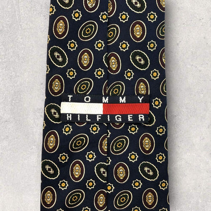 [4521] Good condition! Tommy Hilfiger tie, navy 
