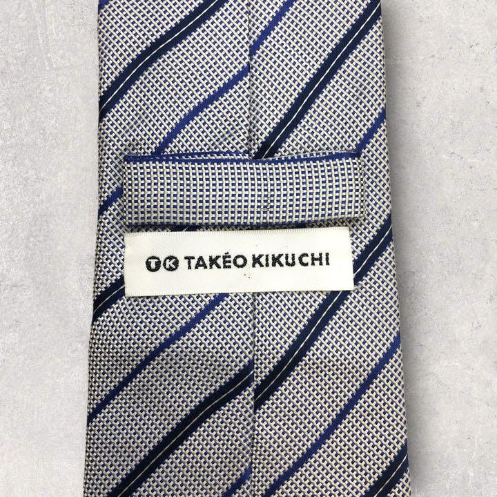 [4179] Beautiful product! Takeokikuchi Necktie Blue Stripe