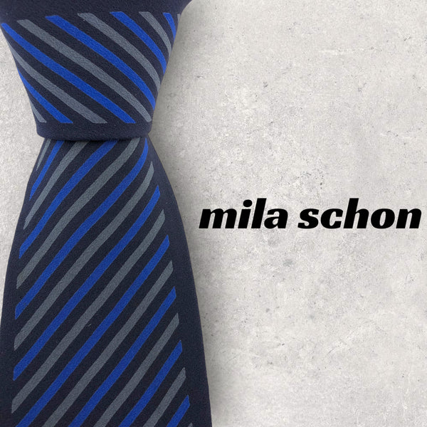 【5302】良品！mila schon　ネクタイ　ストライプ