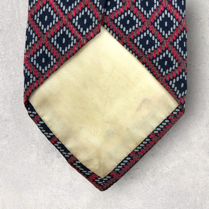 [5596] Good condition! Yves Saint Laurent necktie in red and navy 
