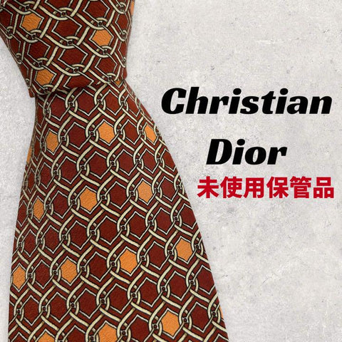 【新品未使用】Christian Dior ディオール　ネクタイ　えんじ色