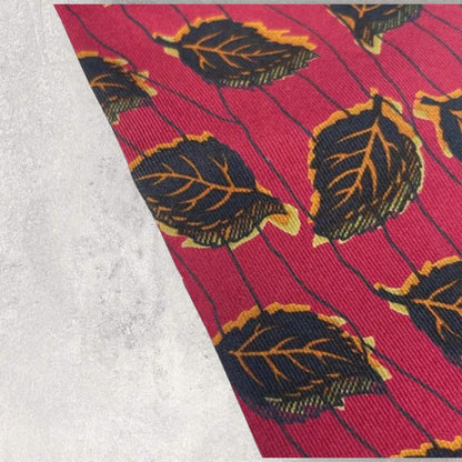 [3326] Good product! Saint Laurent Necktie Red Leaf Pattern