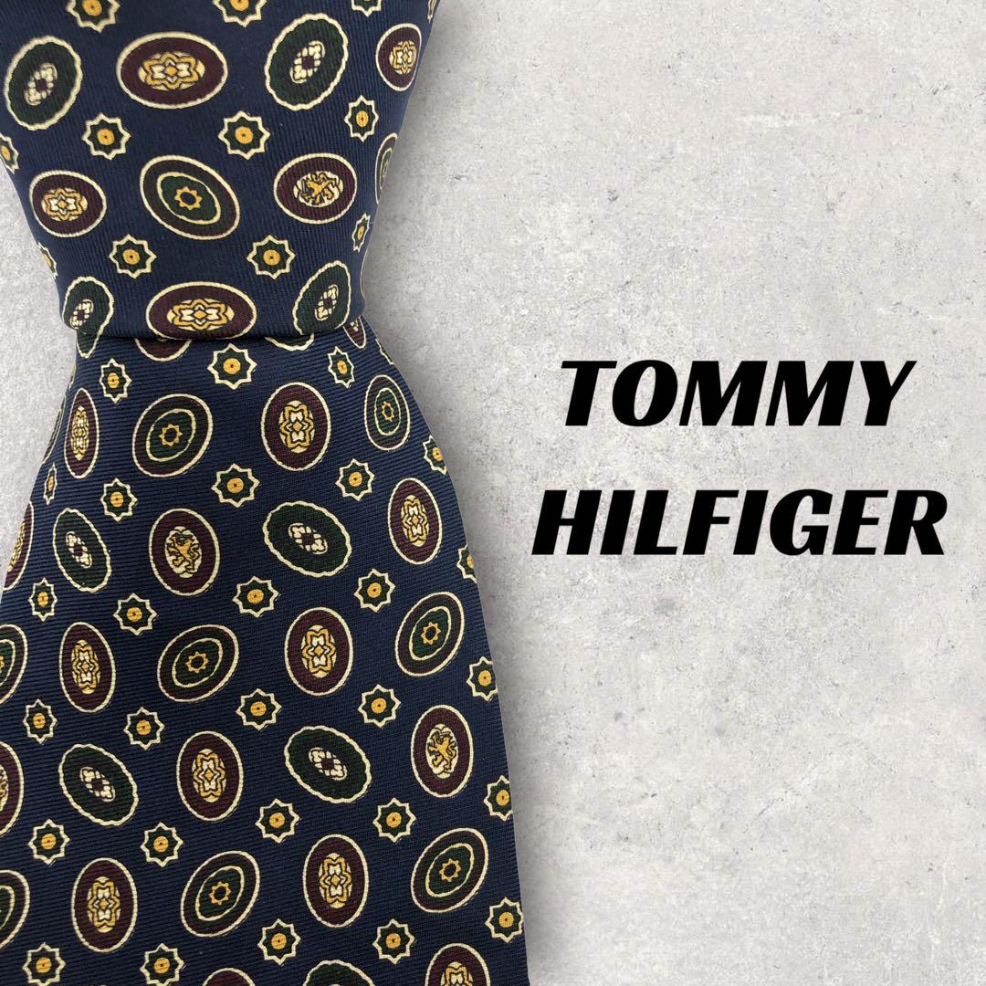 [4521] Good condition! Tommy Hilfiger tie, navy 