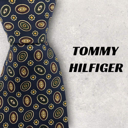 [4521] Good condition! Tommy Hilfiger tie, navy 