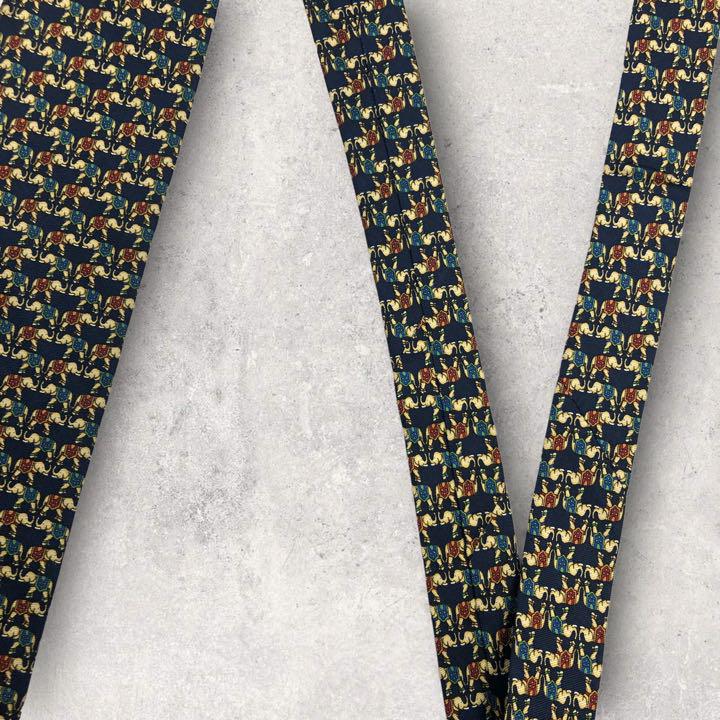 [4263] Good product! Brooks Brothers (basic) Necktie Elephant Pattern