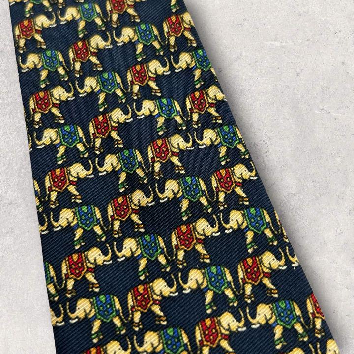 [4263] Good product! Brooks Brothers (basic) Necktie Elephant Pattern