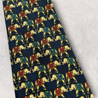 [4263] Good product! Brooks Brothers (basic) Necktie Elephant Pattern