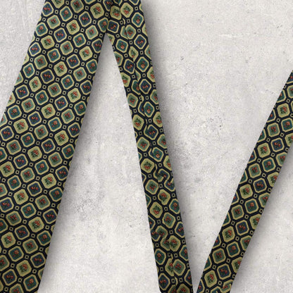 [4618] Beautiful item! DURBAN tie with floral pattern 